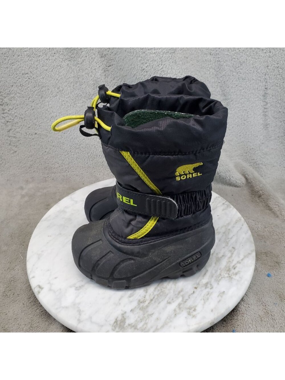 Sorel Shoes Kids Size 6 Flurry Black Snow Boots *Read*